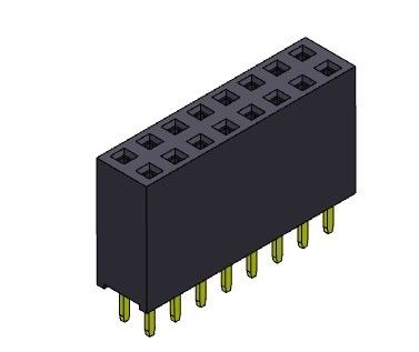 موصل رأس أنثى 2.54 مم صف مزدوج Dip TYPE 2 * 2PIN إلى 2 * 40PIN H = 11.00mm