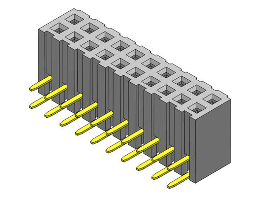 2.00 مللي متر رؤوس دبوس أنثى تراجع النوع 2 * 2PIN إلى 2 * 40PIN H = 4.85 مللي متر