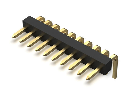موصل رأس الدبوس 1.0 مم صف واحد الزاوية اليمنى TYPE 1 * 2PIN إلى 1 * 40PIN H = 1.0mm