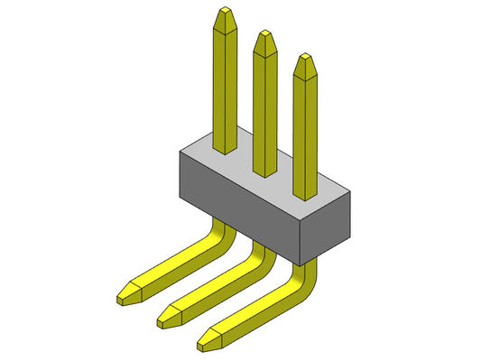 موصل رأس الدبوس 1.0 مم صف واحد الزاوية اليمنى TYPE 1 * 2PIN إلى 1 * 40PIN H = 1.0mm