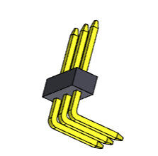 موصل رأس الدبوس 1.0 مم صف واحد الزاوية اليمنى TYPE 1 * 2PIN إلى 1 * 40PIN H = 1.0mm
