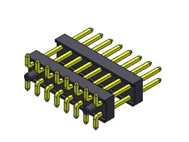موصل رأس الدبوس 2.54 مم صفين مزدوج SMT TYPE مع أوتاد 2 * 2PIN إلى 2 * 40PIN
