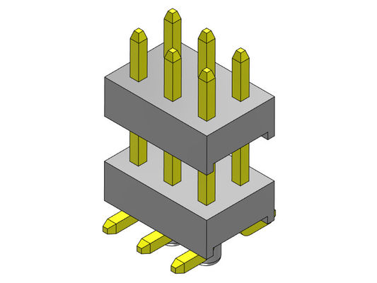 موصل رأس الدبوس 2.54 مم صفين مزدوج SMT TYPE مع أوتاد 2 * 2PIN إلى 2 * 40PIN