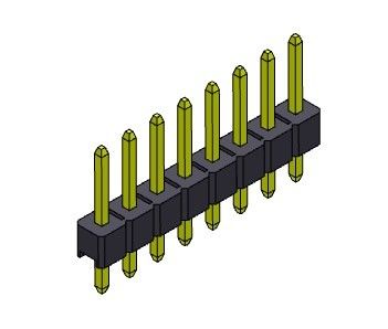 موصل رأس الدبوس 2.54 مم صف واحد مستقيم TYPE 1 * 2PIN إلى 1 * 40PIN H = 2.54mm