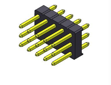 موصل رأس الدبوس 2.54 مللي متر ثلاثي الصف DIP TYPE 3 * 2PIN إلى 3 * 40PIN H = 2.54 مللي متر