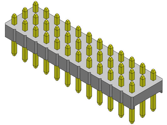 موصل رأس الدبوس 2.54 مللي متر ثلاثي الصف DIP TYPE 3 * 2PIN إلى 3 * 40PIN H = 2.54 مللي متر