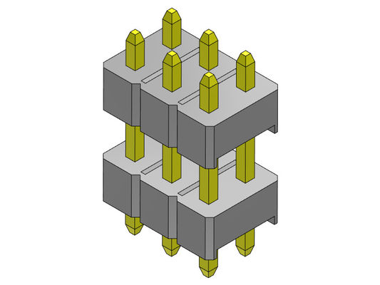 رأس الدبوس 1000MΩ 2.54mm صف مزدوج DIP النوع 2 * 2PIN إلى 2 * 40PIN H = 2.54mm
