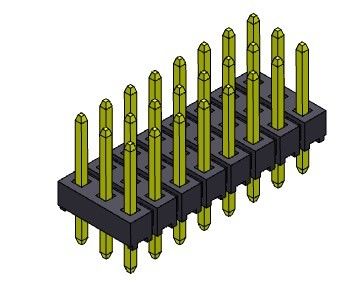 موصل رأس الدبوس 2.54 مللي متر ثلاثي الصف DIP TYPE 3 * 2PIN إلى 3 * 40PIN H = 2.54 مللي متر
