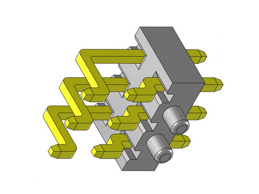 موصل رأس الدبوس 2.00 مم صف واحد SMT TYPE 2 * 2PIN إلى 2 * 40PIN H = 2.00mm