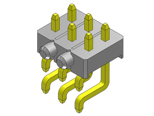 موصل رأس الدبوس 2.54 مللي متر صف واحد SMT TYPE مع أوتاد 2 * 2PIN إلى 2 * 40PIN H = 2.54 مللي متر