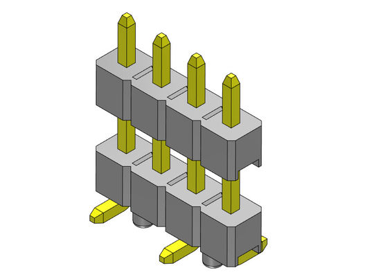 موصل رأس الدبوس 2.54 مللي متر صفين مزدوج SMT TYPE مع أوتاد 1 * 2PIN إلى 1 * 40PIN H = 2.54 مللي متر