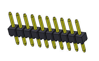 موصل رأس الدبوس 2.00 مم صف واحد Dip TYPE 1 * 2PIN إلى 1 * 40PIN H = 2.00mm