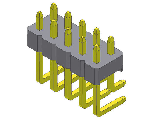 موصل رأس الدبوس 2.00 مم صف مزدوج الزاوية اليمنى TYPE 2 * 2PIN إلى 2 * 40PIN H = 2.00mm