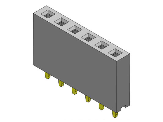 2.54mm صف واحد Dip أنثى موصلات 1 * 2PIN إلى 1 * 40PIN H = 8.50mm