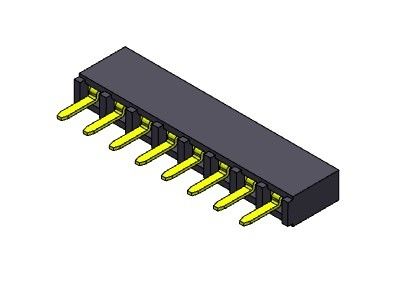 موصل رأس أنثى 2.54 مم صف واحد Dip TYPE 1 * 2PIN إلى 1 * 40PIN H = 5.00mm