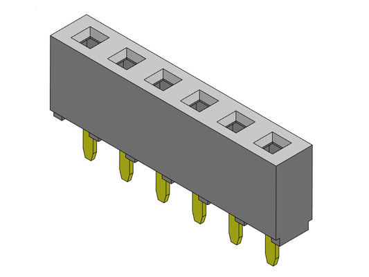 موصل رأس أنثى 2.54 مم صف واحد Dip TYPE 1 * 2PIN إلى 1 * 40PIN H = 5.00mm