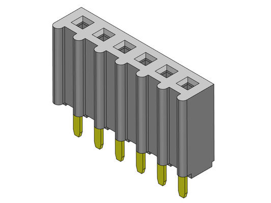 أنثى موصل رأس 2.54mm صف واحد تراجع نوع 1 * 2PIN إلى 1 * 40PIN H = 8.50mm