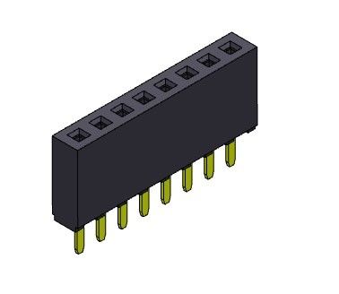 أنثى موصل رأس 2.54mm صف واحد تراجع نوع 1 * 2PIN إلى 1 * 40PIN H = 8.50mm
