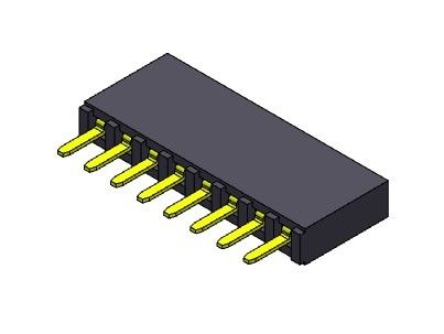 أنثى موصل رأس 2.54mm صف واحد تراجع نوع 1 * 2PIN إلى 1 * 40PIN H = 8.50mm