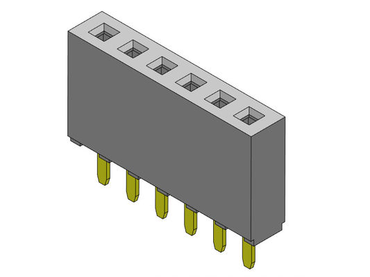 أنثى موصل رأس 2.54mm صف واحد تراجع نوع 1 * 2PIN إلى 1 * 40PIN H = 8.50mm