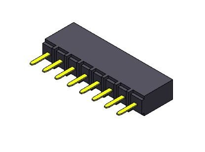 أنثى موصل رأس 2.54mm صف واحد تراجع نوع 1 * 2PIN إلى 1 * 40PIN H = 6.80mm