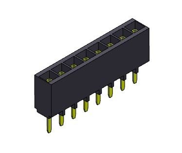 أنثى موصل رأس 2.54mm صف واحد تراجع نوع 1 * 2PIN إلى 1 * 40PIN H = 6.80mm
