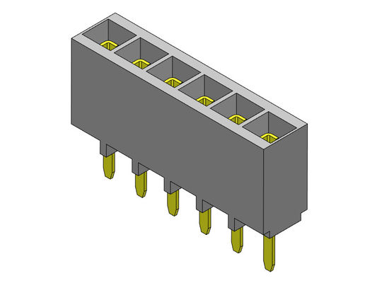 أنثى موصل رأس 2.54mm صف واحد تراجع نوع 1 * 2PIN إلى 1 * 40PIN H = 6.80mm