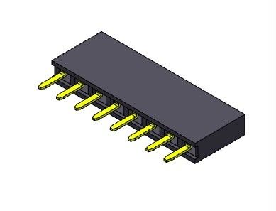 موصل رأس أنثى 2.54 مم صف واحد Dip TYPE 1 * 2PIN إلى 1 * 40PIN H = 7.10mm