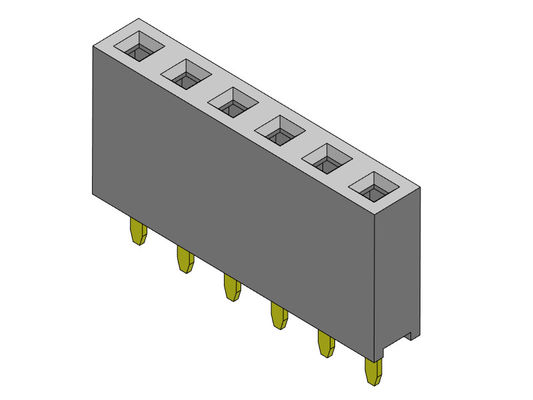 موصل رأس أنثى 2.54 مم صف واحد Dip TYPE 1 * 2PIN إلى 1 * 40PIN H = 7.10mm