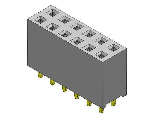 موصل رأس أنثى 2.54 مم صف مزدوج Dip TYPE 2 * 2PIN إلى 2 * 40PIN H = 8.50mm
