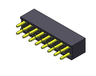 موصل رأس أنثى 2.54 مللي متر صف مزدوج تراجع النوع 2 * 2PIN إلى 2 * 40PIN H = 5.65 مللي متر