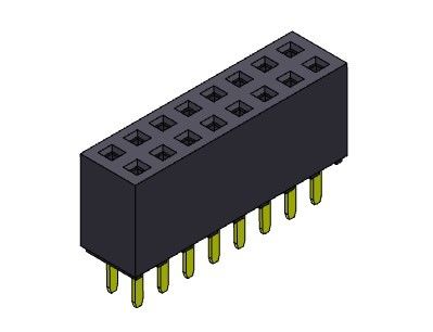 موصل رأس أنثى 2.54 مم صف مزدوج Dip TYPE 2 * 2PIN إلى 2 * 40PIN H = 8.50mm