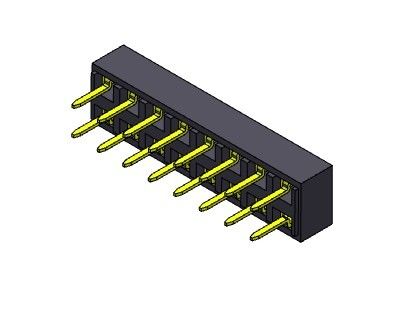 موصل رأس أنثى 2.54 مم صف مزدوج Dip TYPE 2 * 2PIN إلى 2 * 40PIN H = 3.50 مم