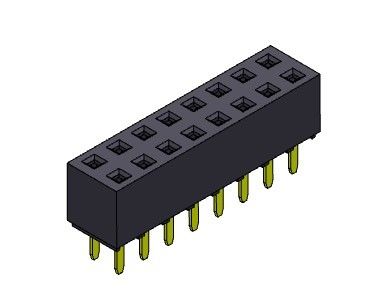 موصل رأس أنثى 2.54 مم صف مزدوج Dip TYPE 2 * 2PIN إلى 2 * 40PIN H = 5.60 مم
