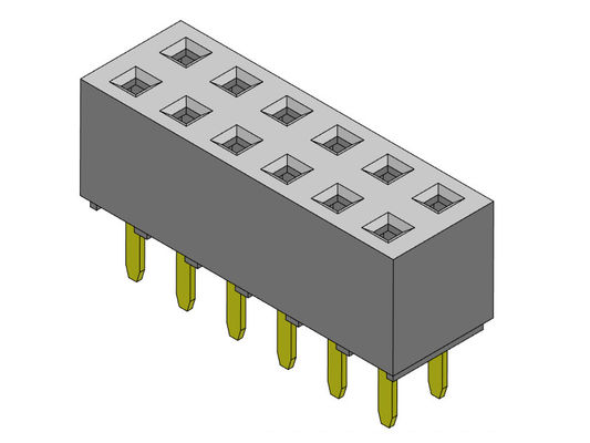 موصل رأس أنثى 2.54 مم صف مزدوج Dip TYPE 2 * 2PIN إلى 2 * 40PIN H = 5.60 مم