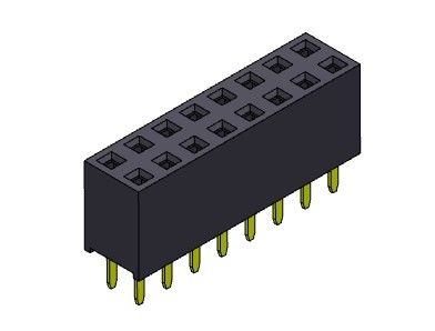 موصل رأس أنثى 2.54 مم صف مزدوج Dip TYPE 2 * 2PIN إلى 2 * 40PIN H = 7.10mm