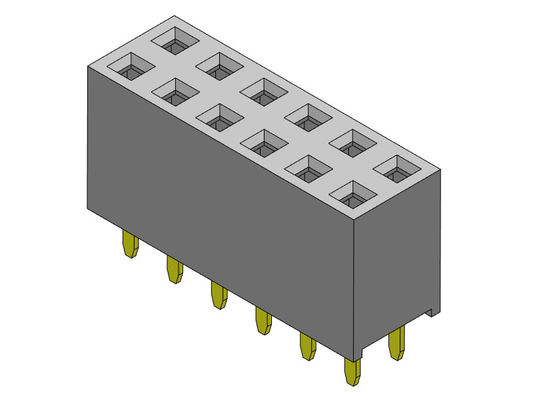 موصل رأس أنثى 2.54 مم صف مزدوج Dip TYPE 2 * 2PIN إلى 2 * 40PIN H = 7.10mm