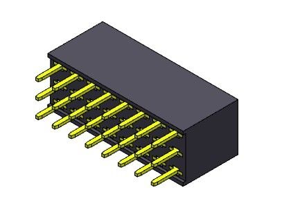 ثلاثي الصف Dip TYPE أنثى دبوس موصل 2.54 مم 3 * 3PIN إلى 3 * 40PIN