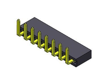 موصل رأس أنثوي 2.54 مللي متر الزاوية اليمنى تراجع النوع 1 * 2PIN إلى 1 * 40PIN H = 5.70 مللي متر
