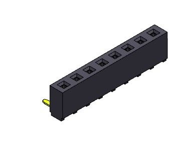 موصل رأس أنثى 2.54 مللي متر زاوية قائمة تراجع النوع 1 * 2PIN إلى 1 * 40PIN H = 5.00 مللي متر
