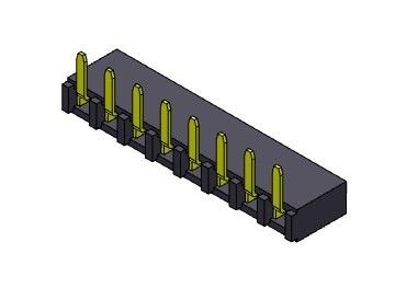 موصل رأس أنثى 2.54 مللي متر زاوية قائمة تراجع النوع 1 * 2PIN إلى 1 * 40PIN H = 5.00 مللي متر
