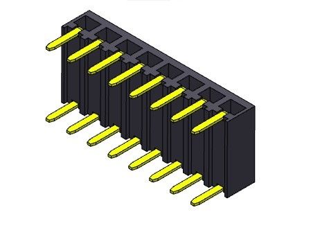 2.54mm دخول صف واحد موصل تراجع نوع 1 * 2PIN إلى 1 * 40PIN H = 3.40mm