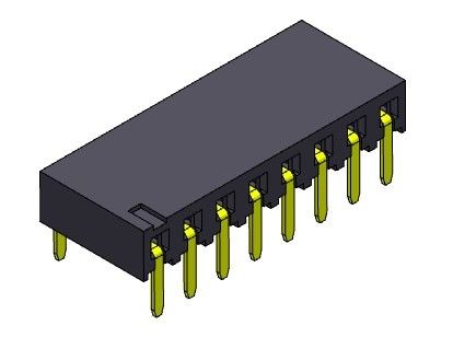 2.54mm دخول صف واحد موصل تراجع نوع 1 * 2PIN إلى 1 * 40PIN H = 3.40mm