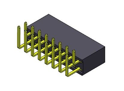 R / A Dip TYPE 2.54 مم درجة رأس أنثى 1 * 2PIN إلى 1 * 40PIN H = 8.50mm