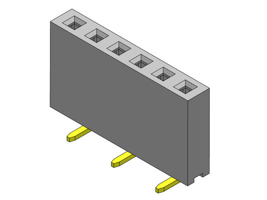موصل رأس أنثى 2.54 مم صف واحد SMT TYPE 1 * 2PIN إلى 1 * 40PIN H = 8.50mm