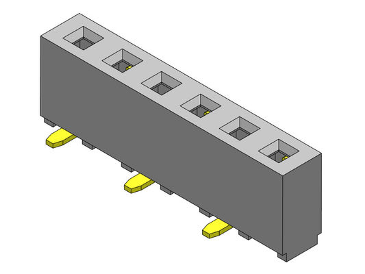 موصل رأس أنثى 2.54 مم صف واحد SMT TYPE 1 * 2PIN إلى 1 * 40PIN H = 5.00mm