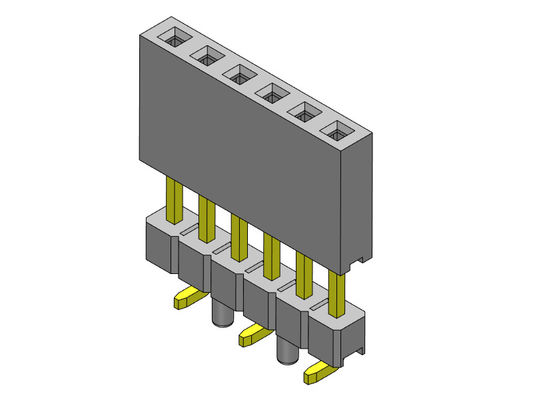 موصل رأس أنثى 2.54 مللي متر صف واحد مرتفع اضغط مناسب SMT Type 1 * 2PIN إلى 1 * 40PIN