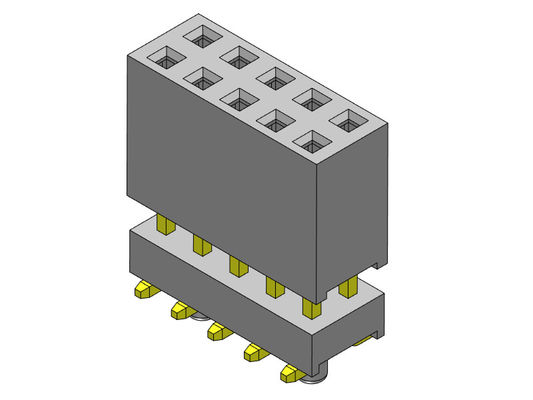 موصل رأس أنثى 2.54 مللي متر صف مزدوج مرتفع الصحافة مناسب SMT Type 2 * 3PIN إلى 2 * 40PIN