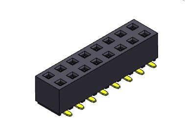 موصل رأس أنثى 2.54 مم صف مزدوج SMT TYPE 2 * 2PIN إلى 2 * 40PIN H = 5.00mm