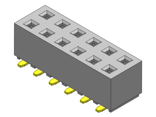 موصل رأس أنثى 2.54 مم صف مزدوج SMT TYPE 2 * 2PIN إلى 2 * 40PIN H = 5.00mm
